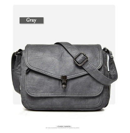 Sac à Bandoulière Femme Vintage Cuir Souple - Petit Sac Crossbody Designer Luxe