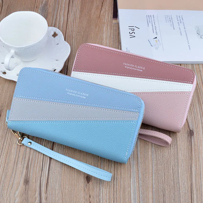 Portefeuille Femme Kawaii Rose Luxe - Grand Porte-Monnaie Designer Cuir Multi-Compartiments