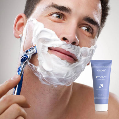 Crème à Raser Protect 100ml - Formule Douce Hydratante Peau Sensible Réduit Irritations Mousse Riche Rasage