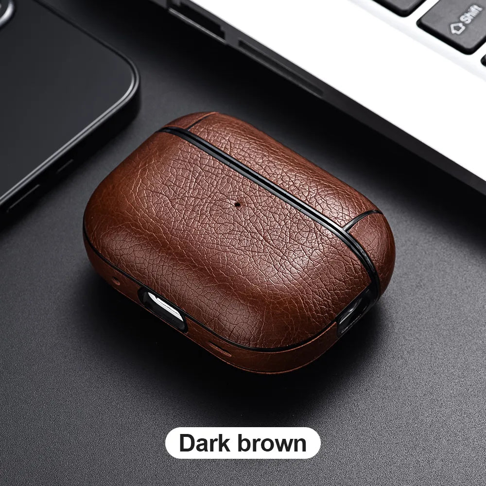 Étui Cuir AirPods Pro 2 3 1 - Housse Protection Charge Sans Fil Écouteurs Apple