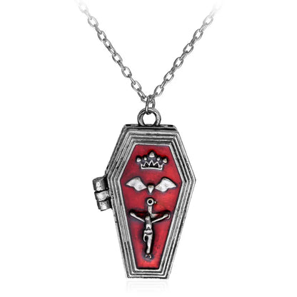 Collier Pendentif Tasse Thé Émail Fait Main - Chaîne Longue Pull Bohème