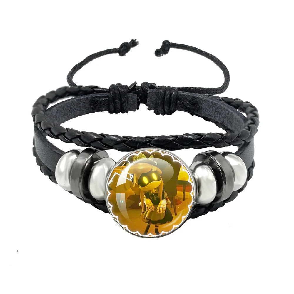 Bracelet Murder Drones Uzi x N – Cabochon Verre Cuir Ajustable Fan Art