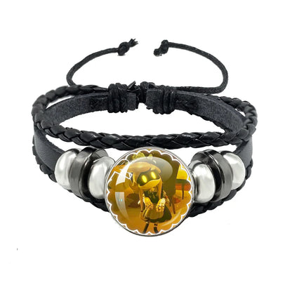Bracelet Murder Drones Uzi x N – Cabochon Verre Cuir Ajustable Fan Art