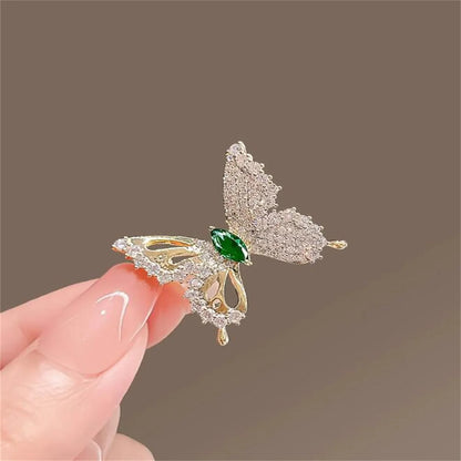 Broche Papillon Luxueuse Exquise – Pin's Fleur Poitrine Élégant Femme