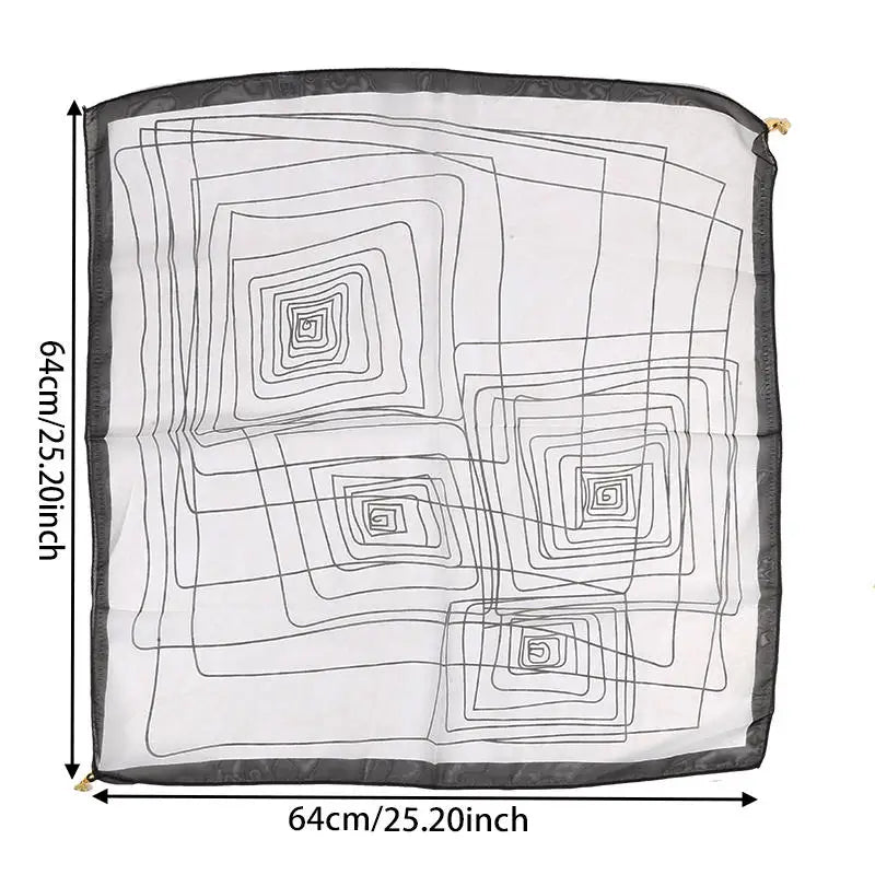 Luxury Square Scarf with Magnetic Buckle for Women, Pink - Triangle Cross Scarf for Autumn/Winter