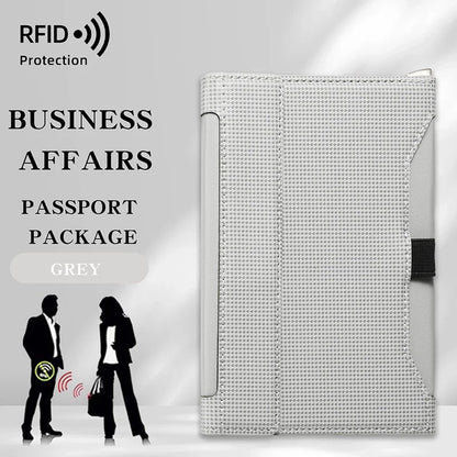 Portefeuille Passeport RFID Cuir - Porte-Passeport Voyage Homme Femme avec Protection Anti-Piratage