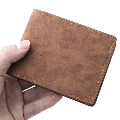 Portefeuille Homme Cuir PU Multi-Cartes - Porte-Monnaie Pliable Grande Capacité