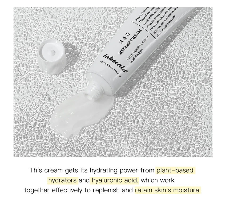 Crème Apaisante Relief 345 - Hydratante Anti-Imperfections Nourrissante Soin Peau Sensible Beauté