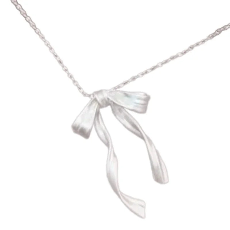 Collier Pendentif Nœud Papillon Délicat - Chaîne Clavicule Tendance