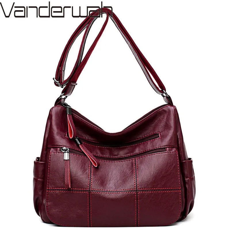 Sac à Main Femme Cuir Véritable Luxe - Crossbody Messenger Designer Haute Qualité