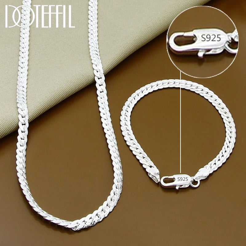 Collier Chaîne Argent Sterling 925 6mm - Bijou Femme Homme 16-24 Pouces