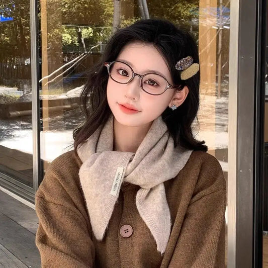 Women's Triangle Scarf - Autumn/Winter - British/Korean Knitted Neck Warmer