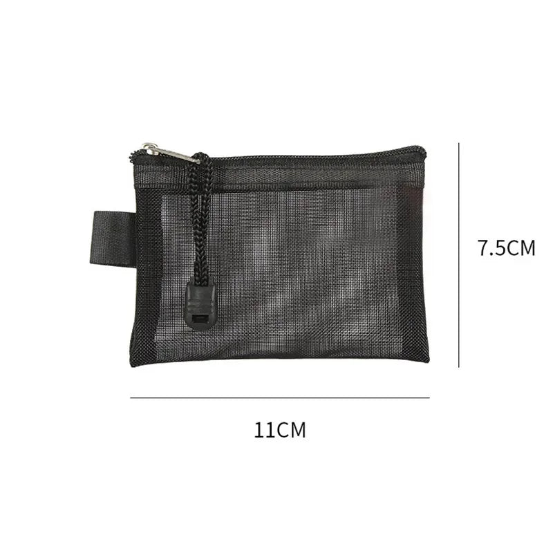 Porte-Monnaie Filet Transparent Zippé – Pochette Carte & Clés
