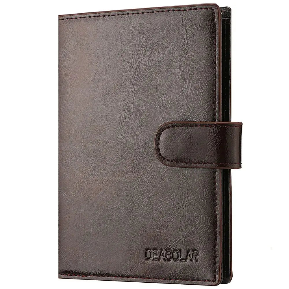 Porte-Passeport Cuir PU Multifonction Grande Capacité - Protège Passeport Porte-Carte Voyage Homme Femme Noir
