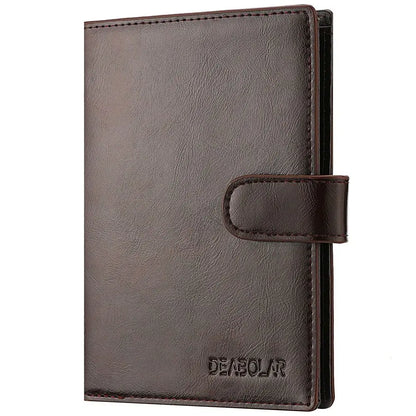 Porte-Passeport Cuir PU Multifonction Grande Capacité - Protège Passeport Porte-Carte Voyage Homme Femme Noir