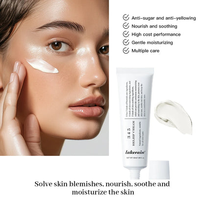 Crème Apaisante Relief 345 - Hydratante Anti-Imperfections Nourrissante Soin Peau Sensible Beauté