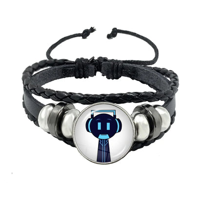 Bracelet Sprunki Incredibox Personnage Anime – Cuir Multicouche Tressé Fait Main