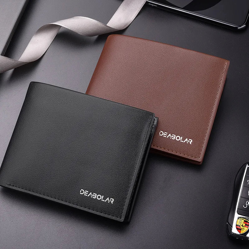 Portefeuille Homme Cuir - Porte-Cartes Compact avec Porte-Monnaie