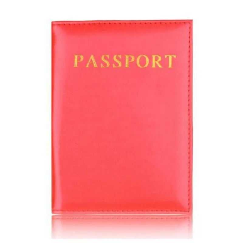 Étui Passeport Femme Cuir PU - Porte-Passeport Voyage Mignon Rose