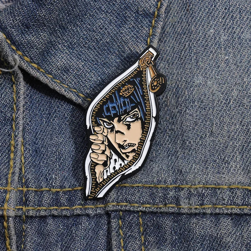 Pin's Émaillé JOJO Animation Japonaise – Broche Badge Personnage Manga Unisexe