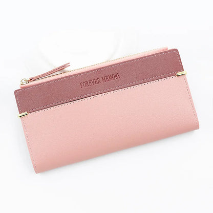 Portefeuille Femme Long Cuir PU Perles - Porte-Monnaie Carte Clutch Mini Fermoir Rouge