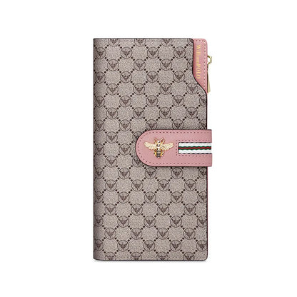 Portefeuille Femme Long Personnalisé Porte-Carte - Sac à Main Multifonction Téléphone Vert Tendance
