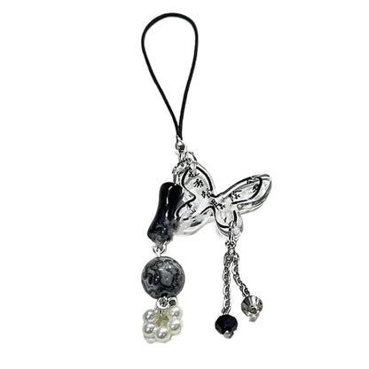 Charm Téléphone Éventail Papillon Chinois – Pendentif Acrylique Calligraphie