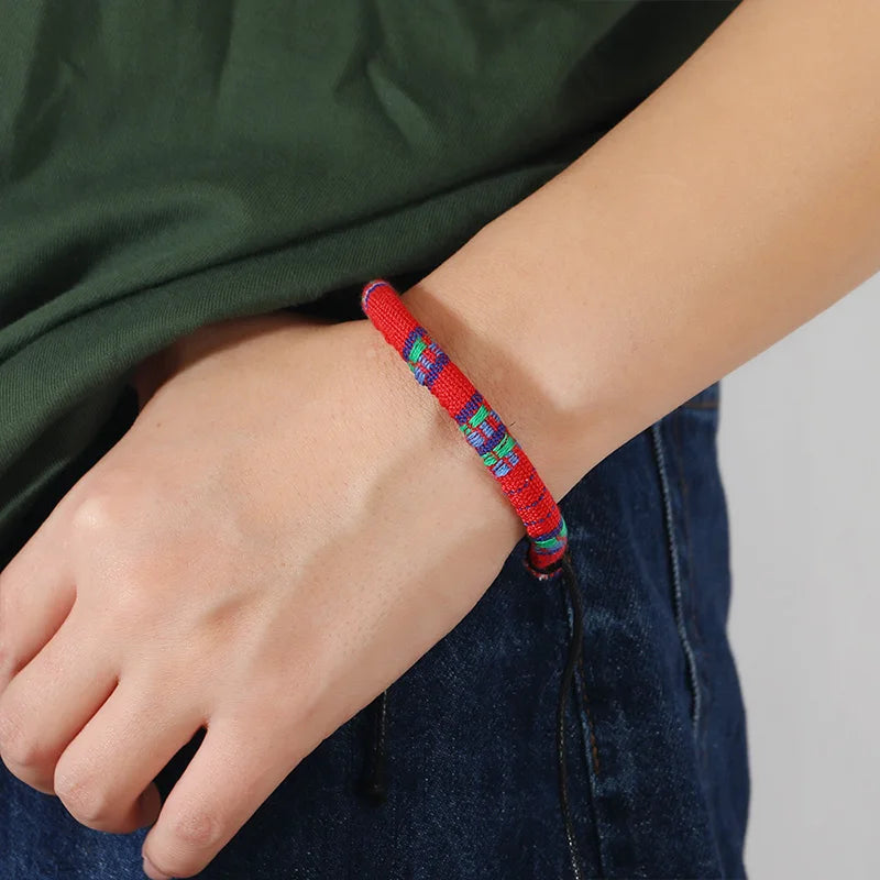 Ensemble 12 Bracelets Bohèmes Coton Ajustables – Ethniques Unisexe Voyage