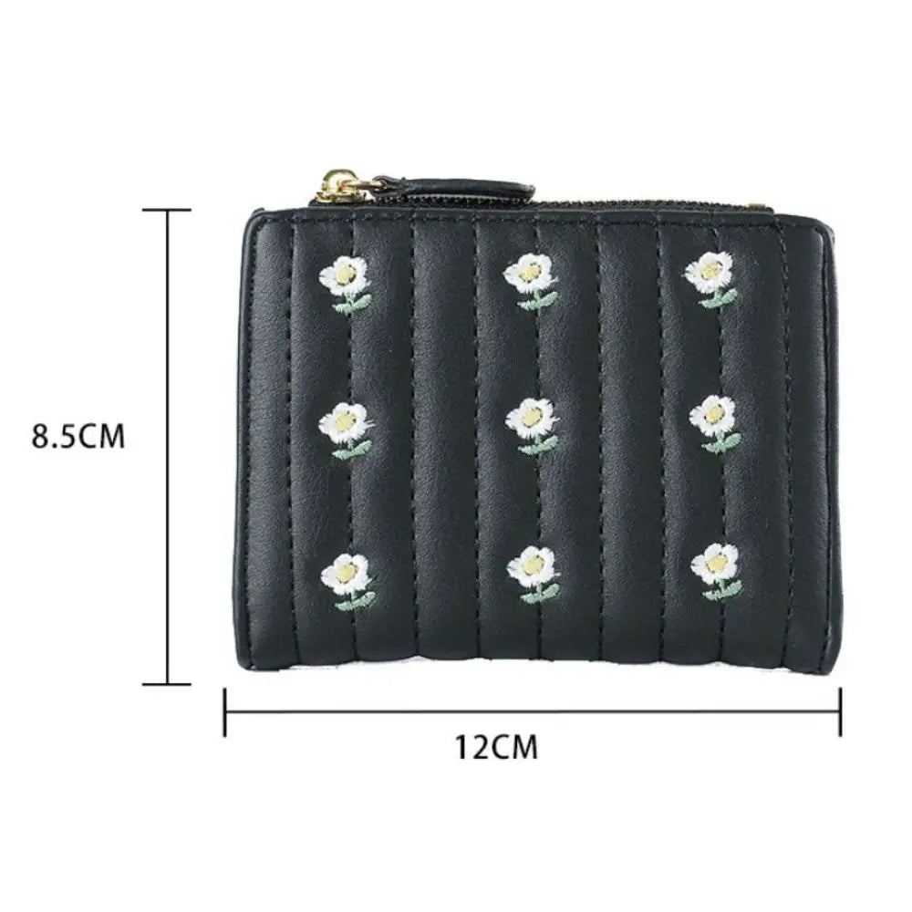 Portefeuille Femme Mini Cute Cuir PU Court - Porte-Monnaie Fashion Coin Money Bag Grande Capacité Blanc