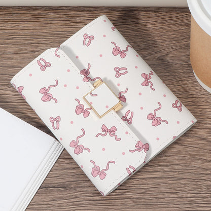 Portefeuille Femme Mini Pliable Multi-Cartes - Porte-Carte ID Fenêtre Voyage Extérieur Rose