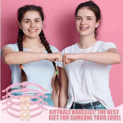 Ensemble 12 Bracelets Tressés Nœuds Coquette – Ajustables Fête Amitié
