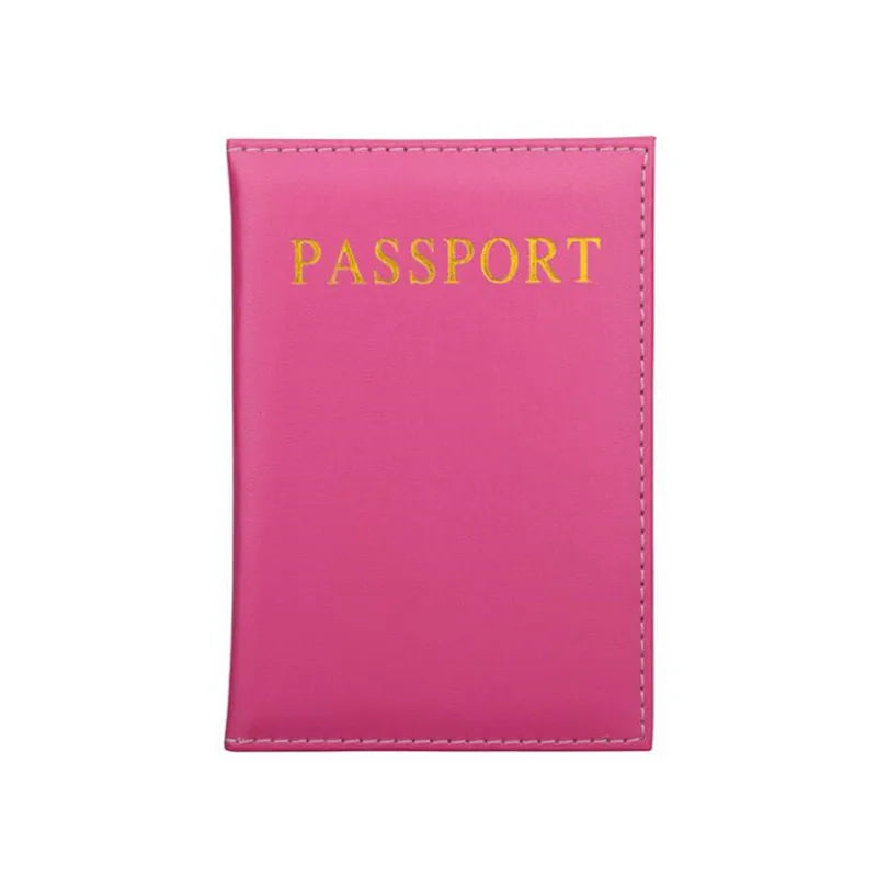 Étui Passeport Femme Cuir PU - Porte-Passeport Voyage Mignon Rose