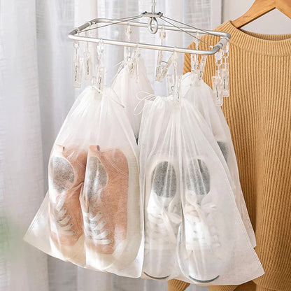 Pochettes à Chaussures en Tissu Non-Tissé – Lot de 10 ou 20 pcs
