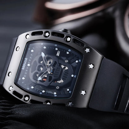 Montre Homme BAOGELA Tête de Mort Pirate - Montre Quartz Militaire Silicone Étanche