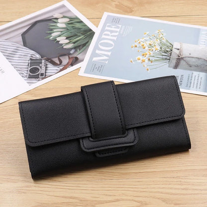 Portefeuille Long Femme Cuir PU Grande Capacité - Porte-Cartes Multi-Positions Fashion