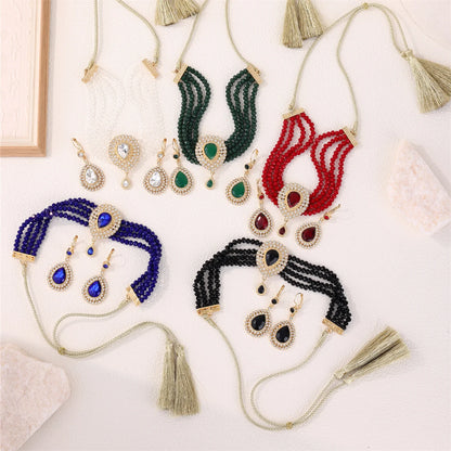 Ensemble Bijoux Marocain Traditionnel – Boucles Bracelet Mariée Luxe