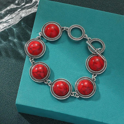 Bracelet Perles Rondes Bohème Vintage Ajustable – Charm Perles Acrylique Femme
