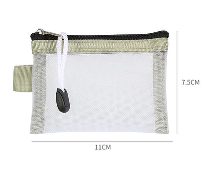 Porte-Monnaie Filet Transparent Zippé – Pochette Carte & Clés