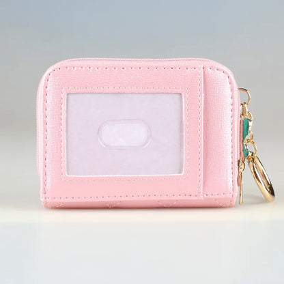 Portefeuille Matelassé Rose Femme - Porte-Monnaie Élégant avec Compartiments Cartes et Pièces