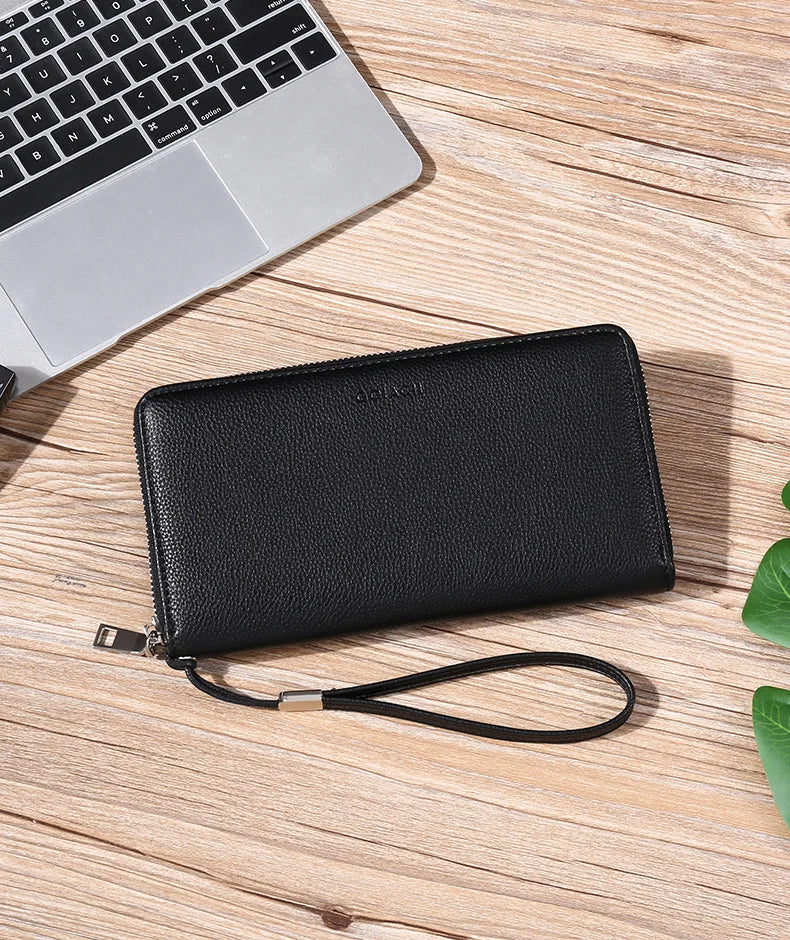 Portefeuille Femme Vintage RFID - Grande Capacité Cuir PU avec Porte-Cartes