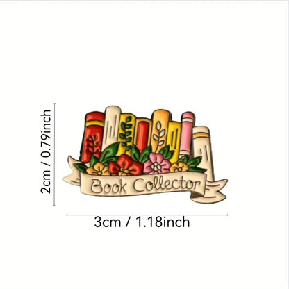 Broche Littéraire Élégante Amoureux Livres – Pin's Classique Polyvalent Femme