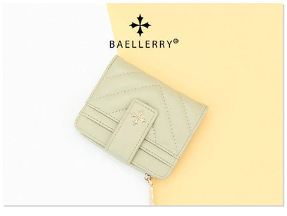 Portefeuille Femme Tri-Fold RFID Blocking - Porte-Cartes Court Motif Floral Baellerry