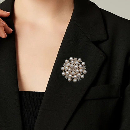 Broche Cœur Amour Perle Fleur Tulipe Luxe – Pin's Corsage Alliage Élégant Mariage Femme