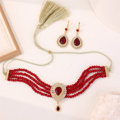 Ensemble Bijoux Marocain Traditionnel – Boucles Bracelet Mariée Luxe