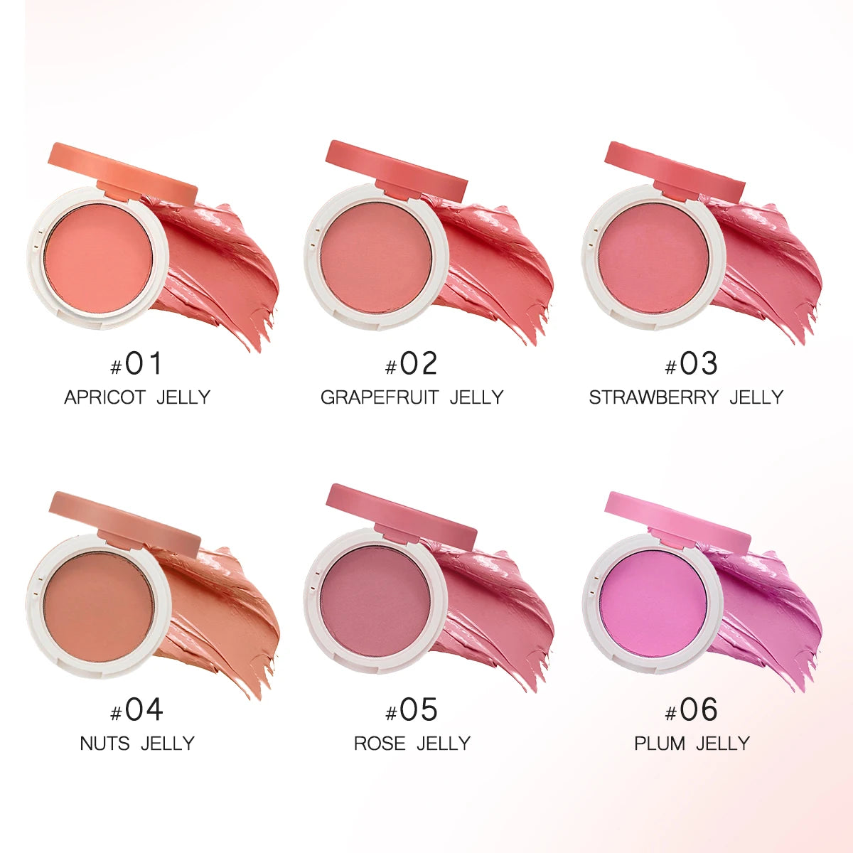 Blush Holika Holika Jelly Dough Apricot - Gel Texture Hydratant Non-Collant Fini Naturel K-Beauty