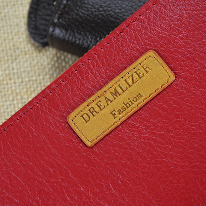 Portefeuille Femme Cuir Véritable RFID Blocking - Long Clutch Porte-Monnaie Téléphone