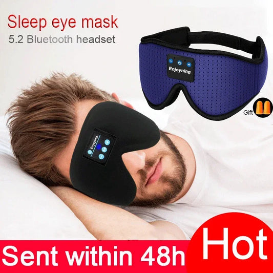 Masque Sommeil Bluetooth 3D Écouteurs Sans Fil - Casque Musique Relaxation Nuit