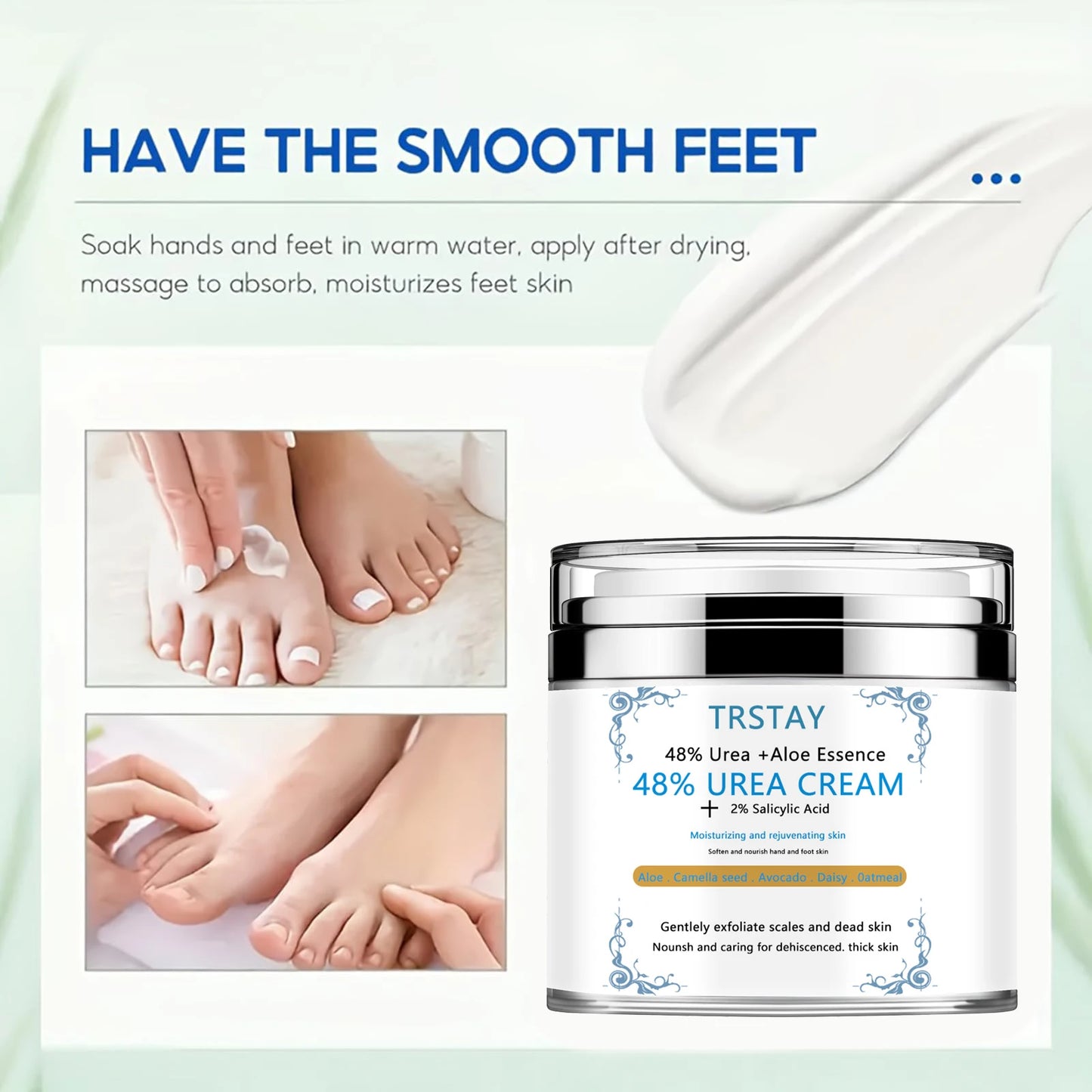 Crème Urée 45% + Acide Salicylique 2% - Anti-Callosités Pieds Mains Hydratante Réparatrice Talons Fissurés