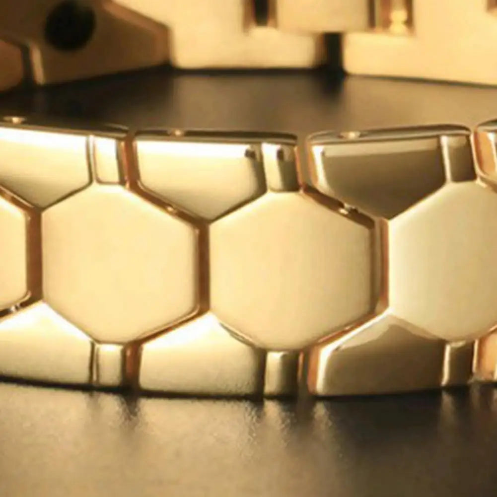 Bracelet Magnétique Thérapeutique Hexagone – Jonc Homme Élégant