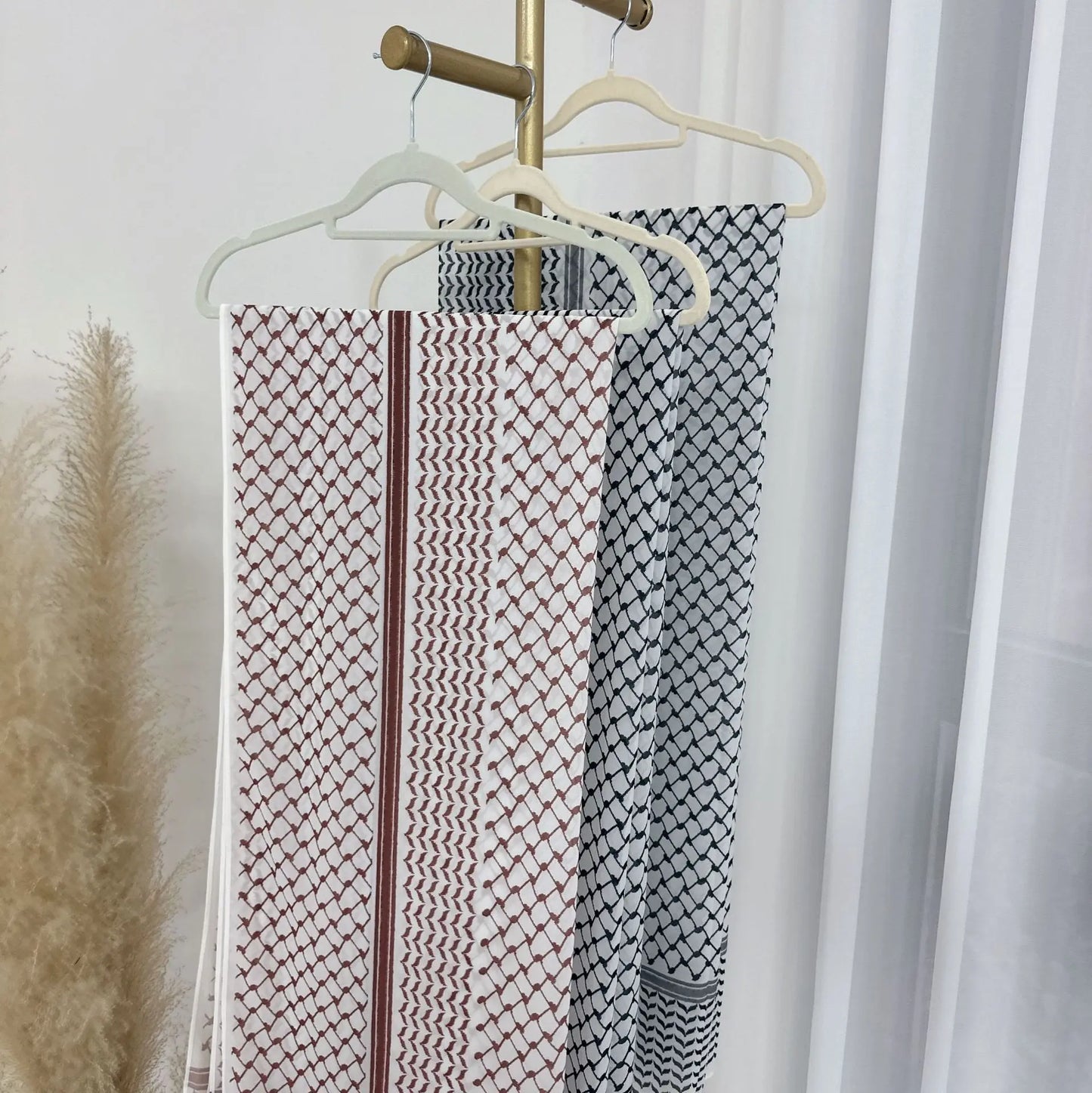 Foulard Hijab Keffieh Mousseline Femme - Écharpe Châle Islamique Musulman Respirant Dubai
